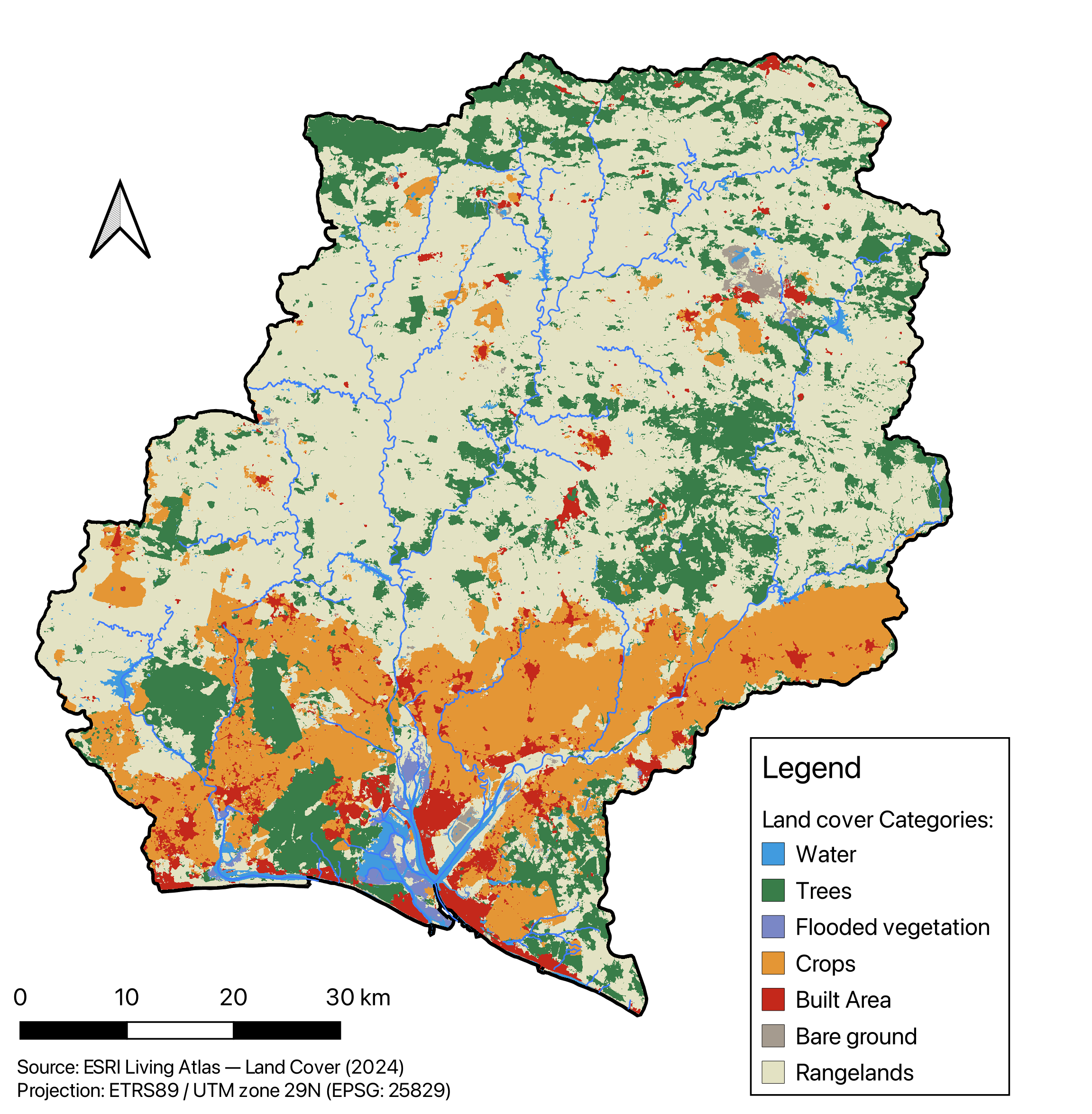LULC Composition of the Tinto Odiel and Piedras Basin